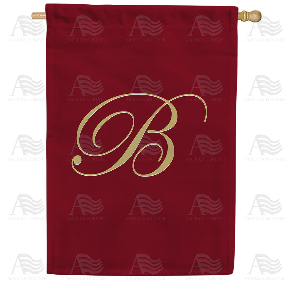 America Forever Ornate Script Monogram House Flag