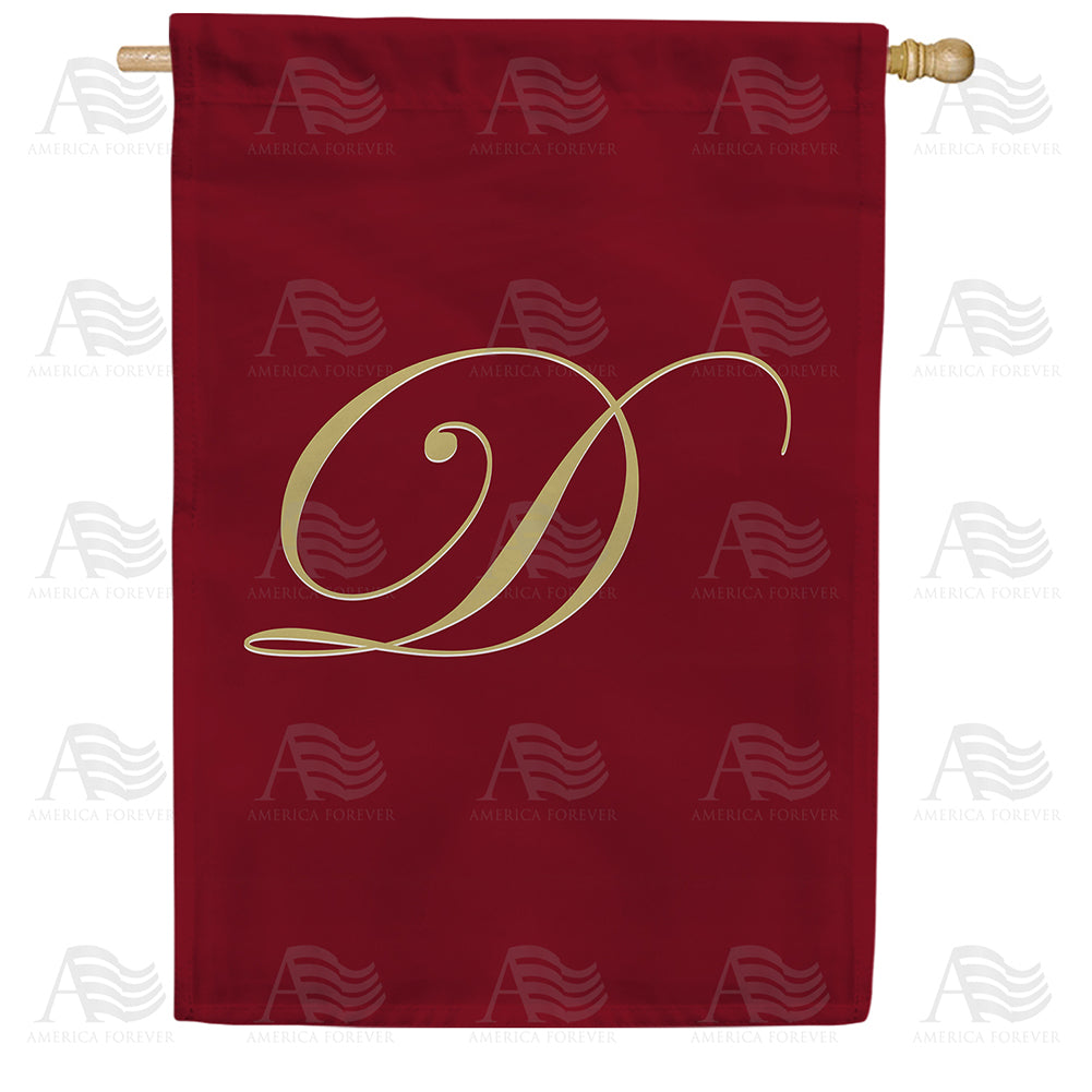 America Forever Ornate Script Monogram House Flag