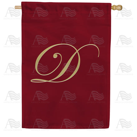 America Forever Ornate Script Monogram House Flag