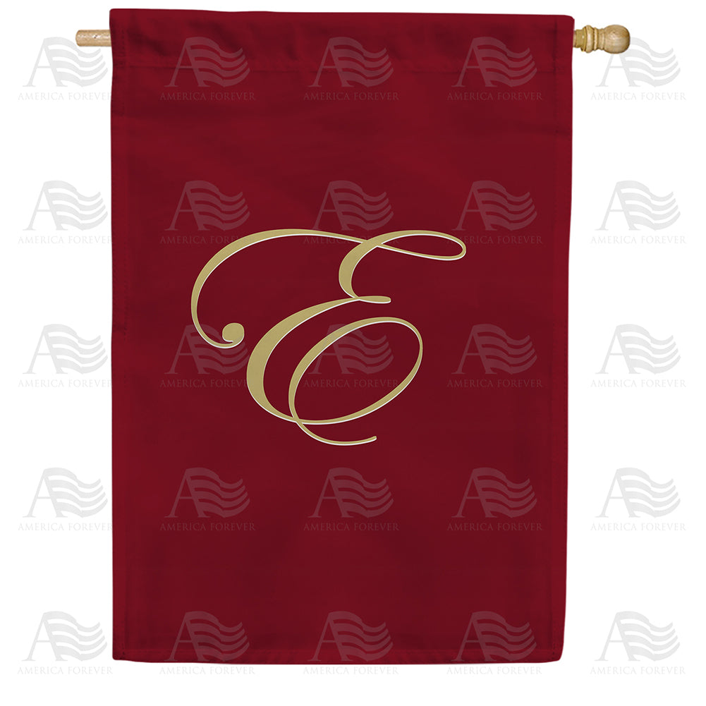 America Forever Ornate Script Monogram House Flag