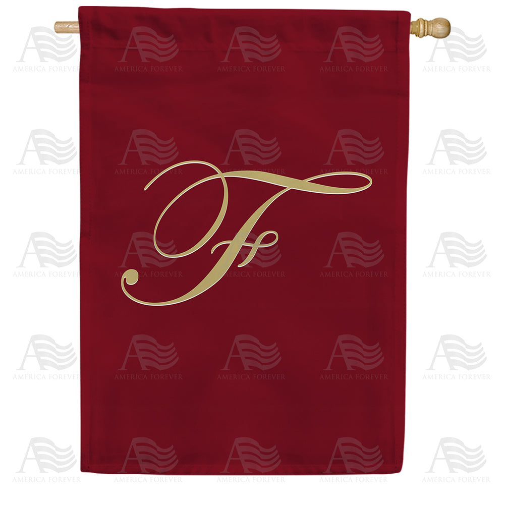 America Forever Ornate Script Monogram House Flag