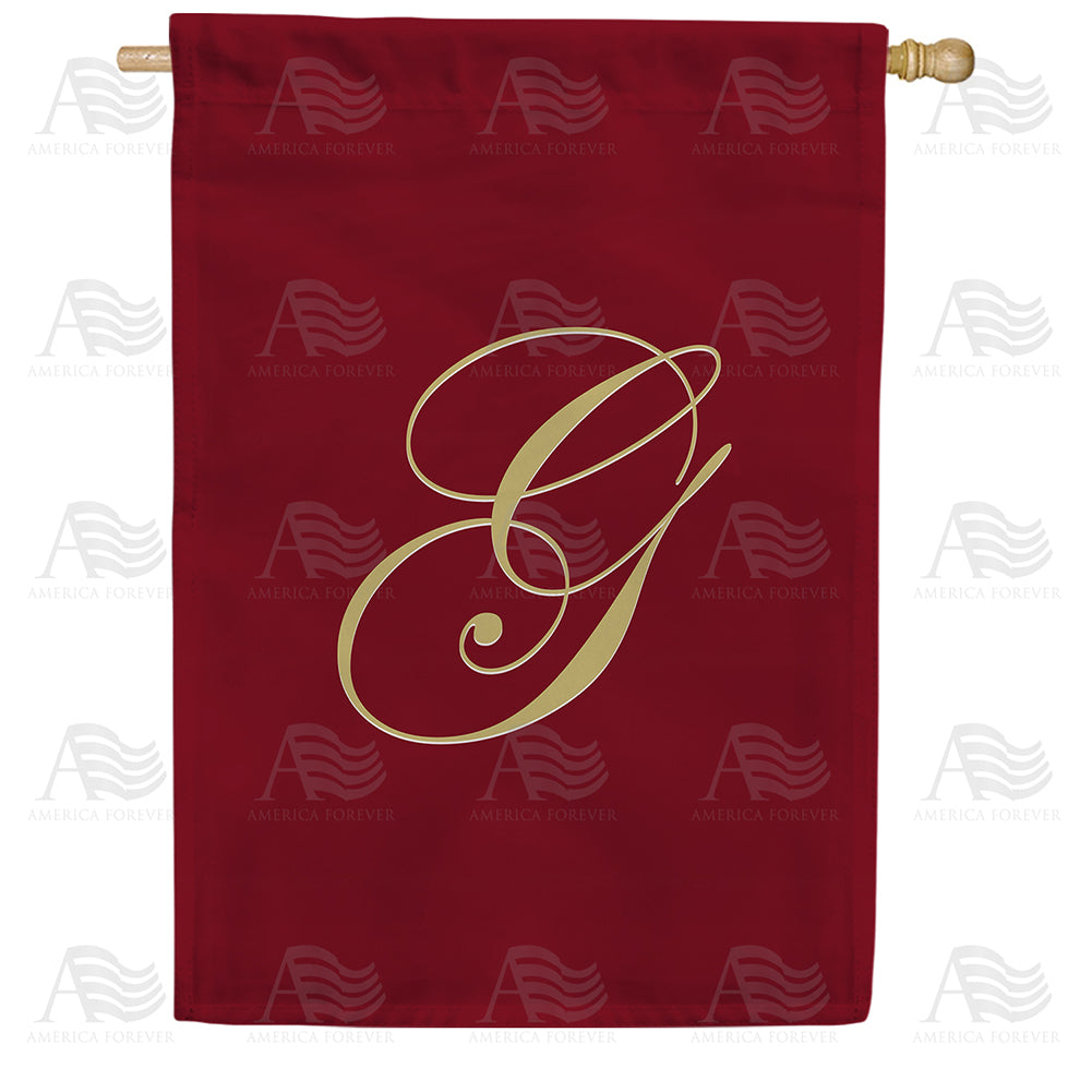 America Forever Ornate Script Monogram House Flag