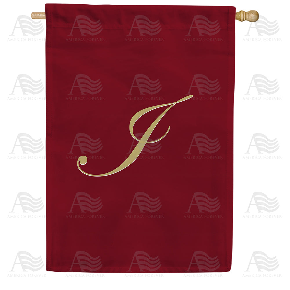 America Forever Ornate Script Monogram House Flag