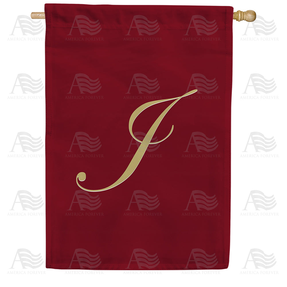 America Forever Ornate Script Monogram House Flag