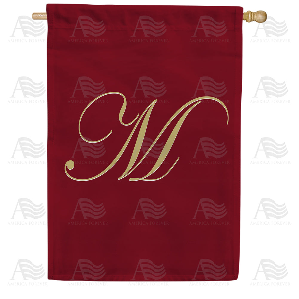 America Forever Ornate Script Monogram House Flag