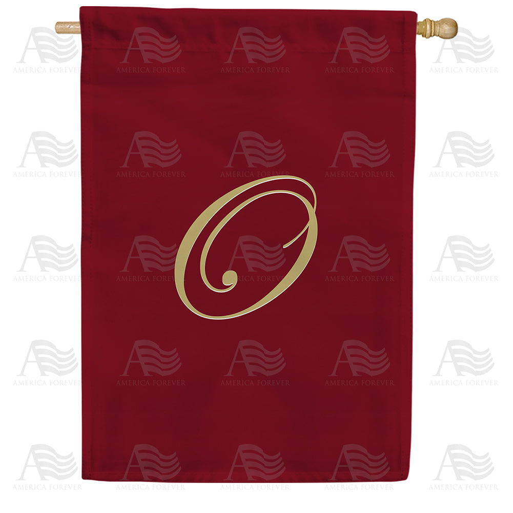 America Forever Ornate Script Monogram House Flag