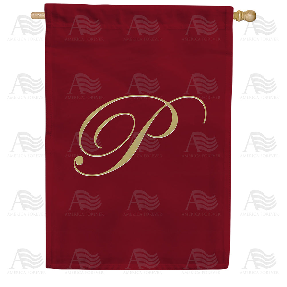 America Forever Ornate Script Monogram House Flag