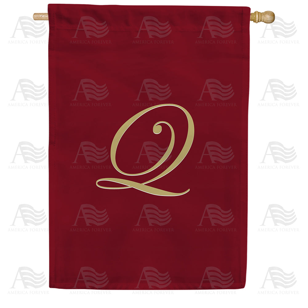 America Forever Ornate Script Monogram House Flag