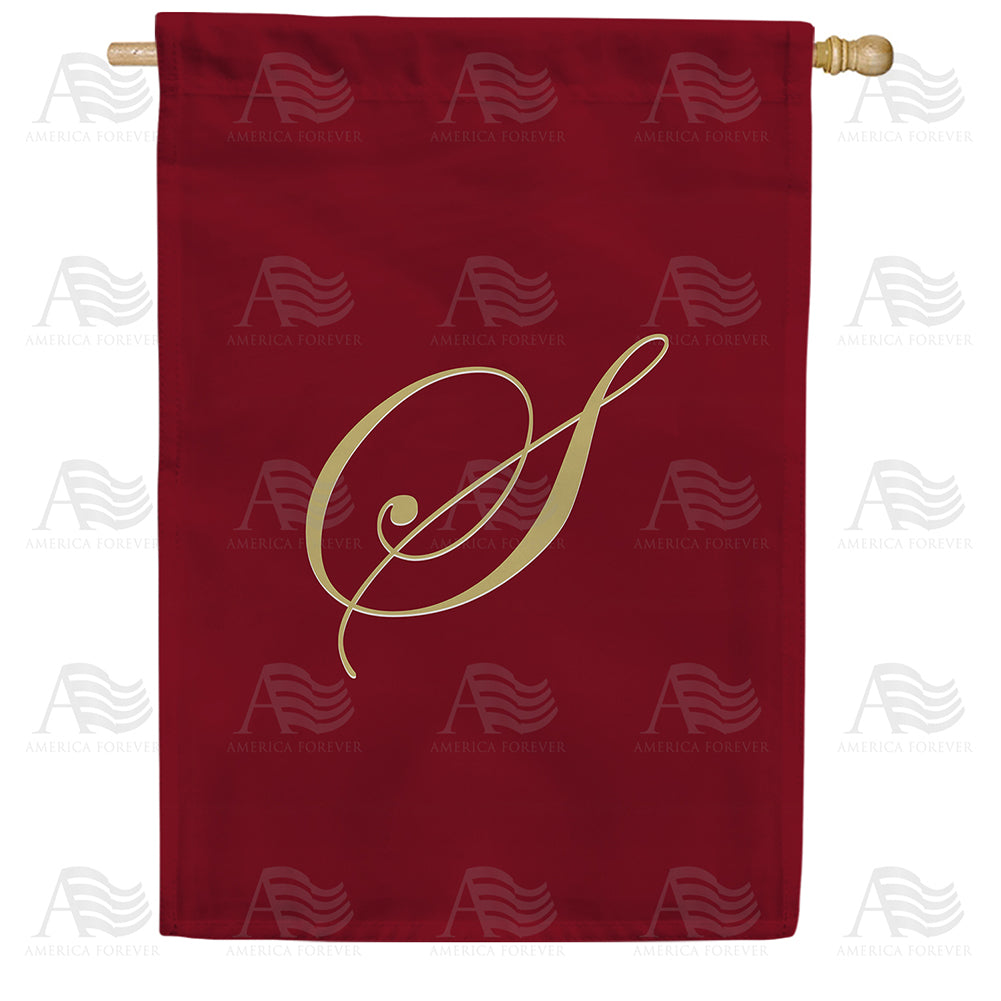 America Forever Ornate Script Monogram House Flag