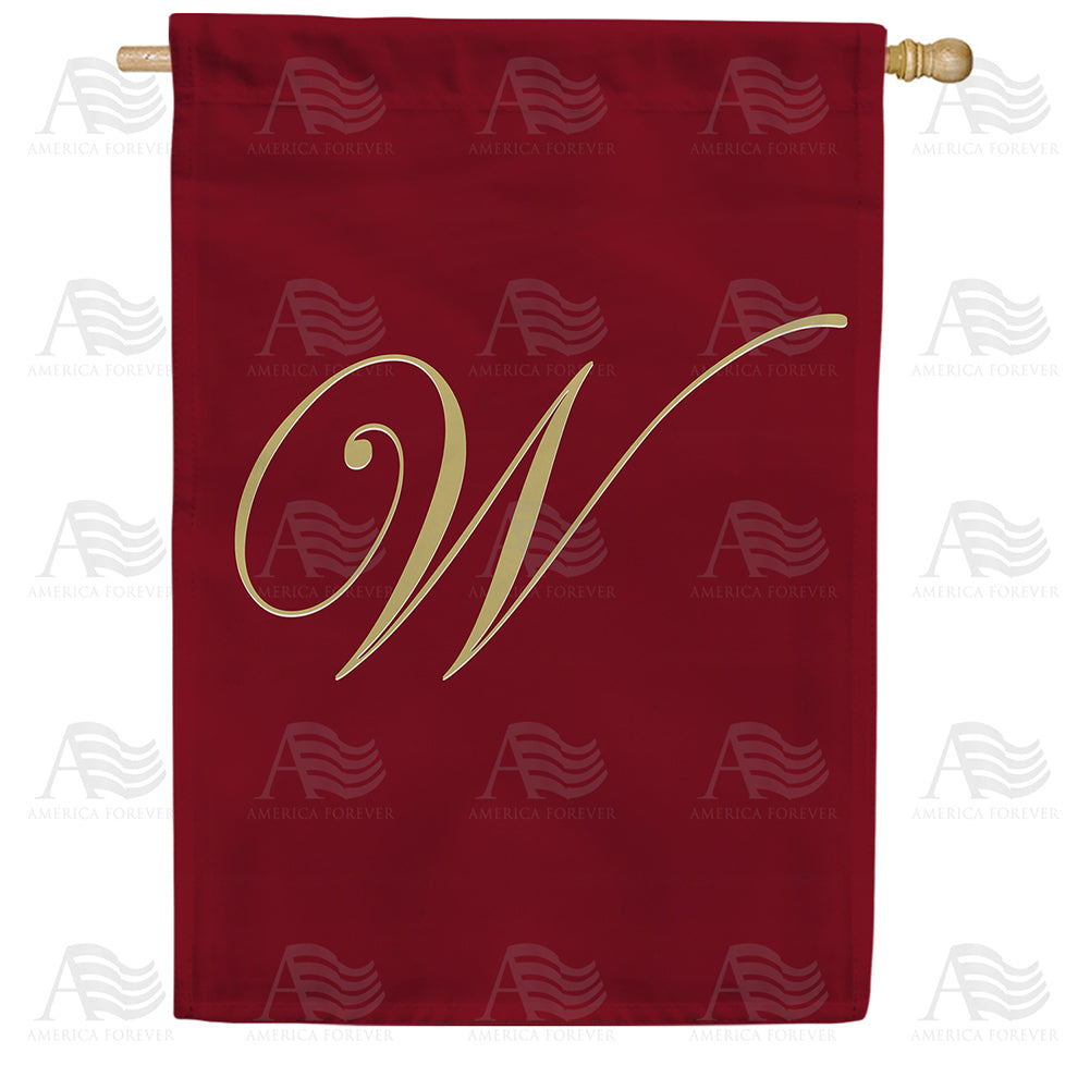 America Forever Ornate Script Monogram House Flag