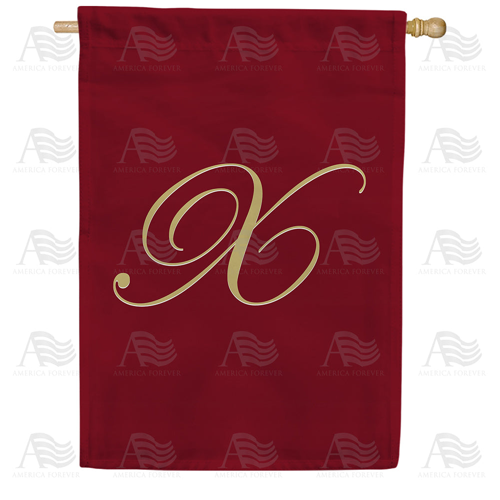 America Forever Ornate Script Monogram House Flag