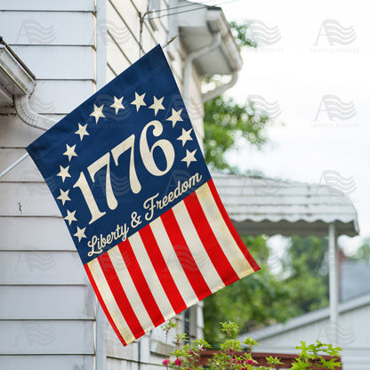 1776 Liberty & Freedom Patriotic House Flag