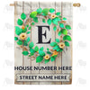 America Forever Personalized Monogram Spring Wreath House Flag