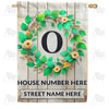 America Forever Personalized Monogram Spring Wreath House Flag