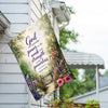 Isaiah 40:29 God Provides Power Floral Gate House Flag