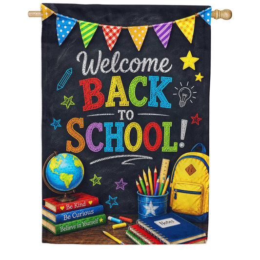 America Forever Welcome Back to School House Flag