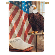 America Forever Patriotic Bald Eagle We The People House Flag