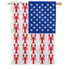 America Forever Patriotic American Lobster Stars and Stripes House Flag