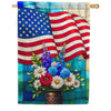 America Forever Patriotic Stained Glass American Flag House Flag