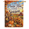 America Forever I Will Praise Him In Every Season Fall House Flag