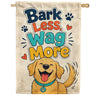 America Forever Bark Less Wag More Happy Dog House Flag