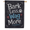 America Forever Bark Less Wag More Dog Paw Chalkboard House Flag