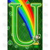 America Forever Leprechaun Rainbow Monogram House Flag