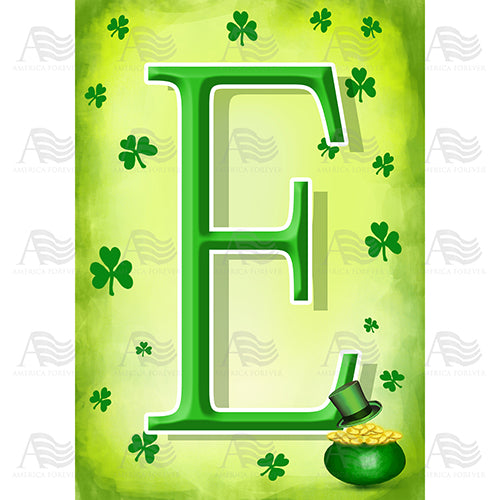 America Forever St. Patty's Pot O' Gold Monogram House Flag