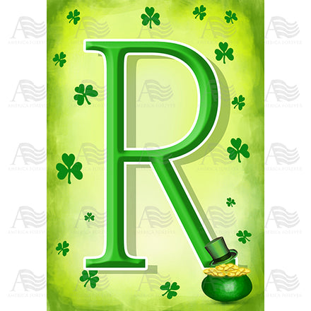 America Forever St. Patty's Pot O' Gold Monogram House Flag