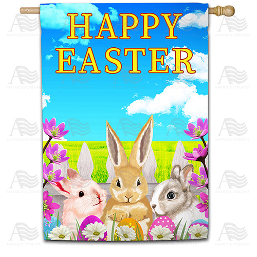 America Forever Easter Bunny Meeting House Flag