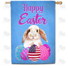 America Forever Patriotic Easter Bunny House Flag