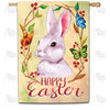 America Forever Watercolor Easter Bunny House Flag
