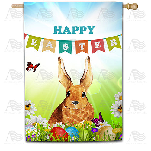 America Forever Happy Easter Banner House Flag