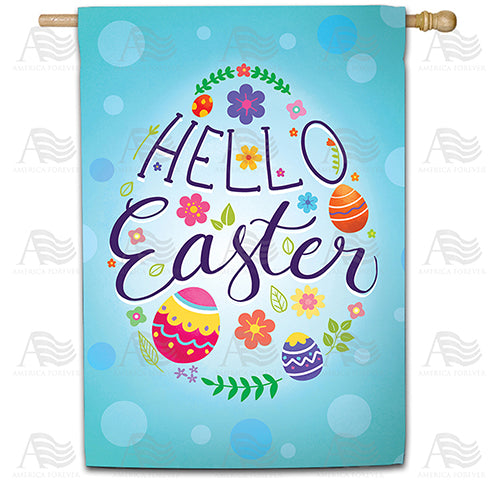 America Forever Eggsciting Easter House Flag