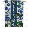 America Forever Blue Welcome Flowers House Flag