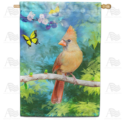 America Forever Oil Painting Cardinal House Flag