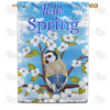 America Forever Hello Spring Bluebird House Flag
