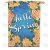 America Forever Orange Spring Flowers House Flag