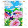America Forever Watercolor Spring Hibiscus House Flag