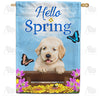 America Forever Spring Labrador Puppy House Flag