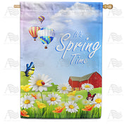 America Forever It's Spring Time at the Farm House Flag