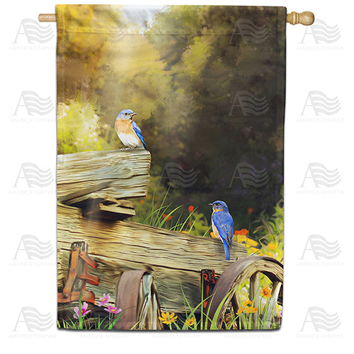 America Forever Spring in the Woods House Flag