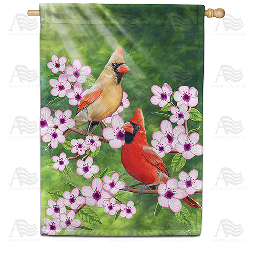 America Forever Spring Cardinals House Flag