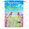 America Forever Bright Spring Flowers House Flag