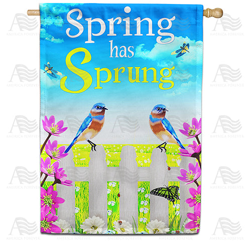 America Forever Bright Spring Flowers House Flag