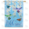 America Forever Hummingbirds and Flowers House Flag