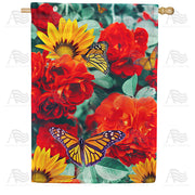 America Forever Monarch Butterflies House Flag
