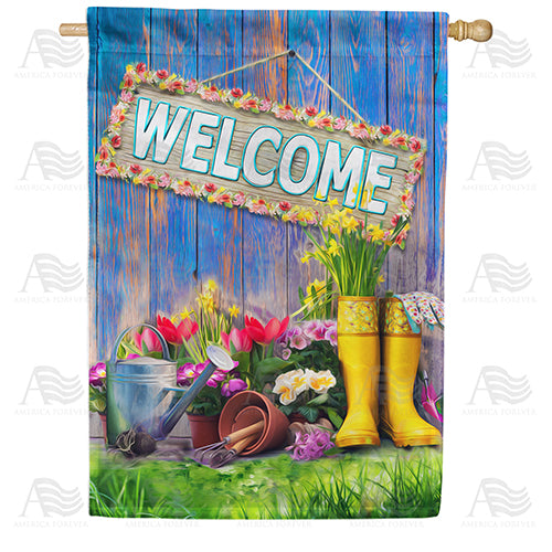 America Forever Garden Shed Welcome House Flag