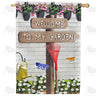 America Forever This Way To My Garden House Flag