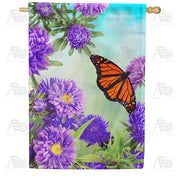 America Forever Asters And Monarch House Flag